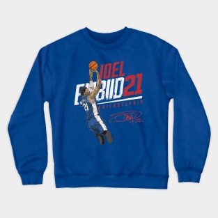 joel embiid slant Crewneck Sweatshirt